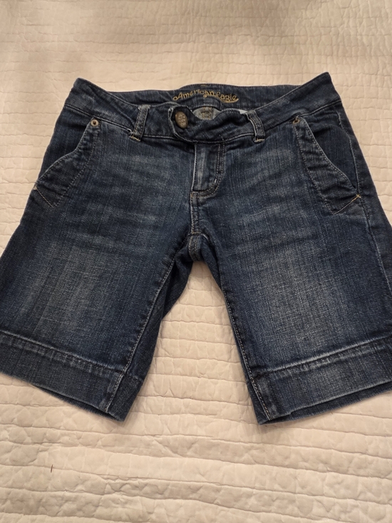 American Eagle Outfitters Pants - American Eagle Outfitters Navy Blue Denim Detail Shorts Size 00